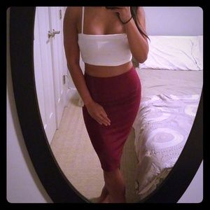 Forever21 fitted tight ribbed skirt